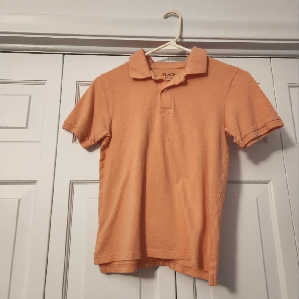 Children's Place boys polo style shirt.Peach Size M 7/8